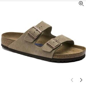 Birkenstock Arizona Suede Sandals in Taupe